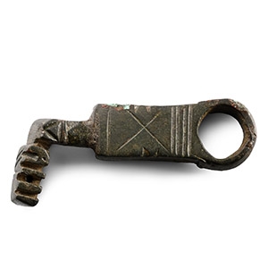 Large Roman Bronze Latch Key