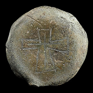 Medieval Lead Cover with Cross