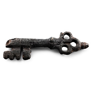 Large Medieval Bronze Key
