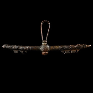 Medieval or Tudor Bronze Purse Bar