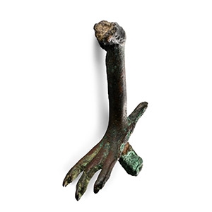 Egyptian Bronze Ibis Statue Foot
