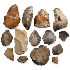 Stone Age Collection of Flint Tools and Implements