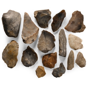 Stone Age Collection of Flint Tools and Implements