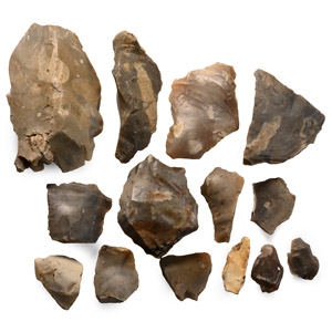 Stone Age Collection of Flint Tools and Implements