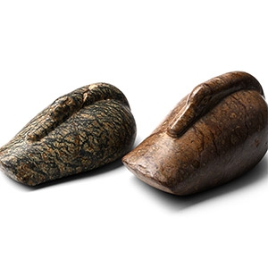 Large Mesopotamian Style Stone Duck Weight Group