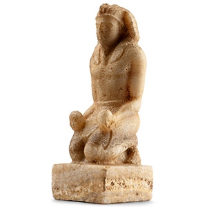 Egyptian Style Alabaster Kneeling Statue