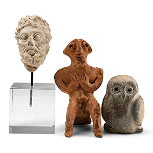 Mixed Style Statuette and Head Group