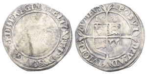 England. Tudor, Elizabeth I AR Sixpence.