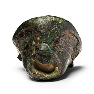 Roman Bronze Actors Mask Mount