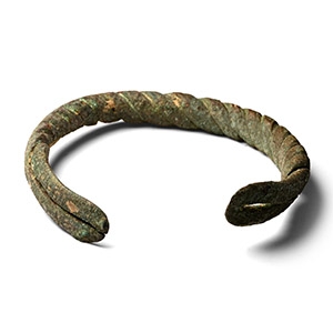 Viking Age Twisted Bronze Wire Bracelet