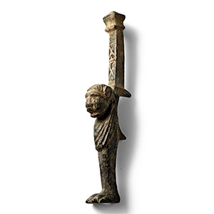 Roman Bronze Tray Leg with Lion