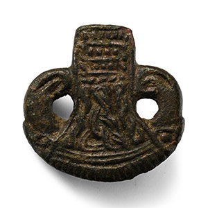 Anglo-Saxon Brooch Terminal with Ravens