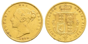 Great Britain. Hanover, Victoria AV Half Sovereign.