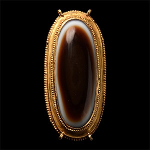 Bactrian Gold Pendant with Agate Bead