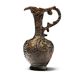 Bronze Juglet with Floral Decoration