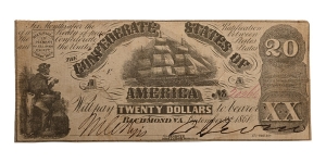 Confederate States of America, Twenty Dollars T18.