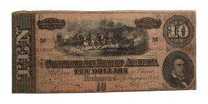 Confederate States of America, Ten Dollars T68.