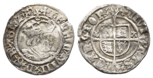 England. Tudor, Henry VIII AR Halfgroat.