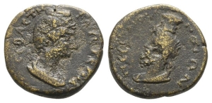Faustina I AE Assarion of Pessinus, Galatia.