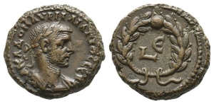 Aurelian BI Tetradrachm of Alexandria, Egypt.