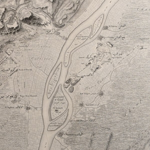 Very Large Egyptian Expedition Lithograph of Thebes