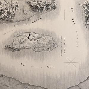 Very Large Egyptian Expedition Lithograph of the Isle of Philae