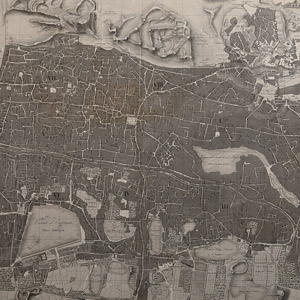 Very Large Egyptian Expedition Lithograph of the Plan of Cairo