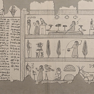 Very Large Egyptian Expedition Lithograph of the Hypogees Papyrus Manuscript from Thebes