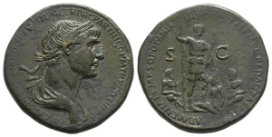 Trajan AE Sestertius.