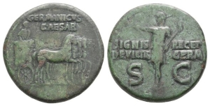 Germanicus AE Dupondius.