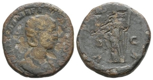 Julia Mamaea AE Sestertius.