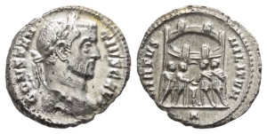 Constantius I, as Caesar, AR Argenteus.