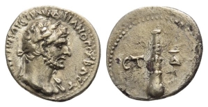 Hadrian AR Hemidrachm of Caesarea-Eusebeia, Cappadocia.