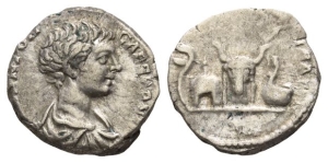 Caracalla, as Caesar, AR Denarius.