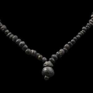 Roman Black Glass Bead Necklace String