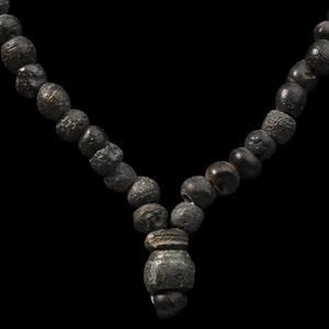 Roman Black Glass Bead Necklace String