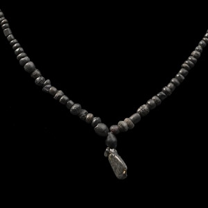Roman Black Glass Bead Necklace String