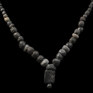 Roman Black Glass Bead Necklace String
