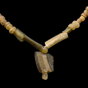 Roman Yellow Glass Bead Necklace String