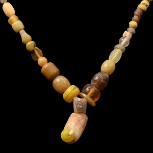 Roman Yellow Glass Bead Necklace String