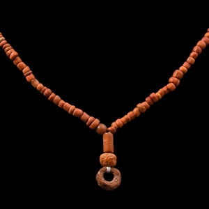 Roman Orange Glass Bead Necklace String