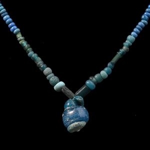Achaemenid Blue Glass Bead Necklace String