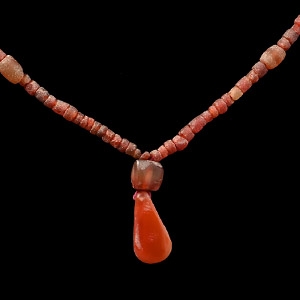 Roman Orange Glass Bead Necklace String