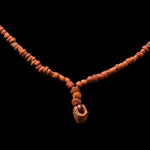 Roman Orange Glass Bead Necklace String