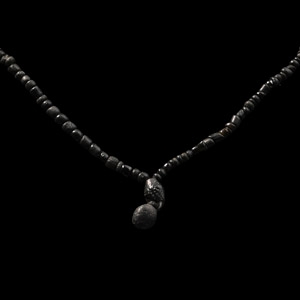 Roman Black Glass Bead Necklace String