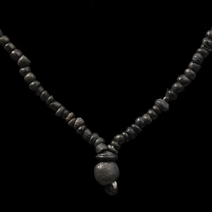 Roman Black Glass Bead Necklace String