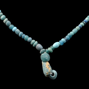 Achaemenid Blue Glass Bead Necklace String