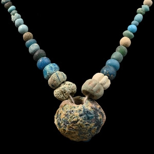 Achaemenid Blue Glass Bead Necklace String