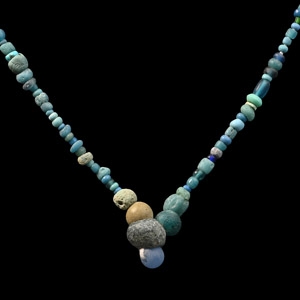 Achaemenid Blue Glass Bead Necklace String