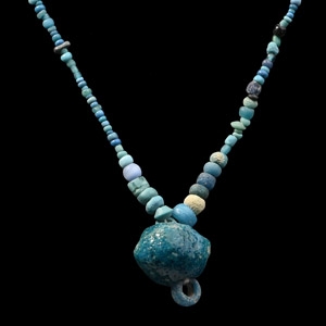 Achaemenid Blue Glass Bead Necklace String